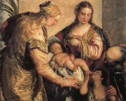 Paolo Veronese The Holy Family with St.Barbara and the Young St.John the Baptist china oil painting artist